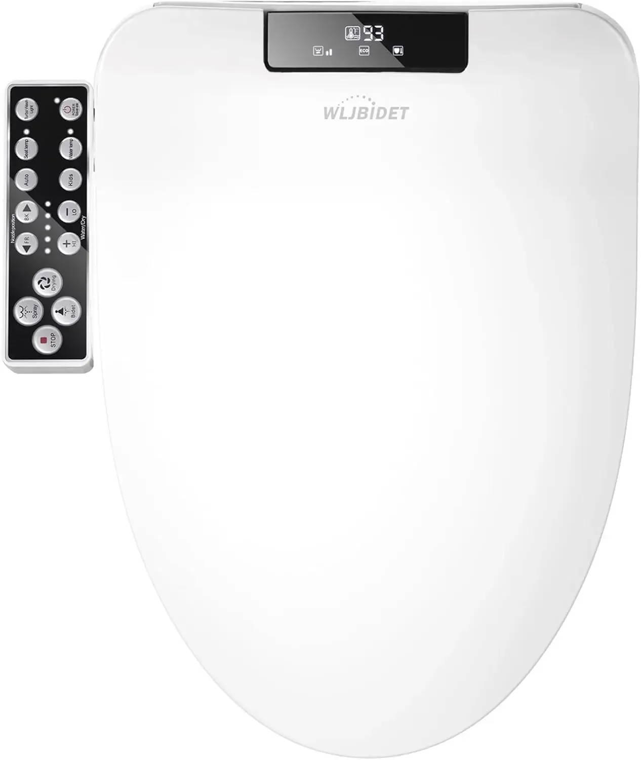 Elongated Bidet Toilet Seat,Electronic Heated Smart Toilet Seat with Unlimited Heated Water and Warm Air Dryer,Adjustable
Elongated Bidet Toilet Seat,Electronic Heated Smart Toilet Seat with Unlimited Heated Water and Warm Air Dryer,Adjustable