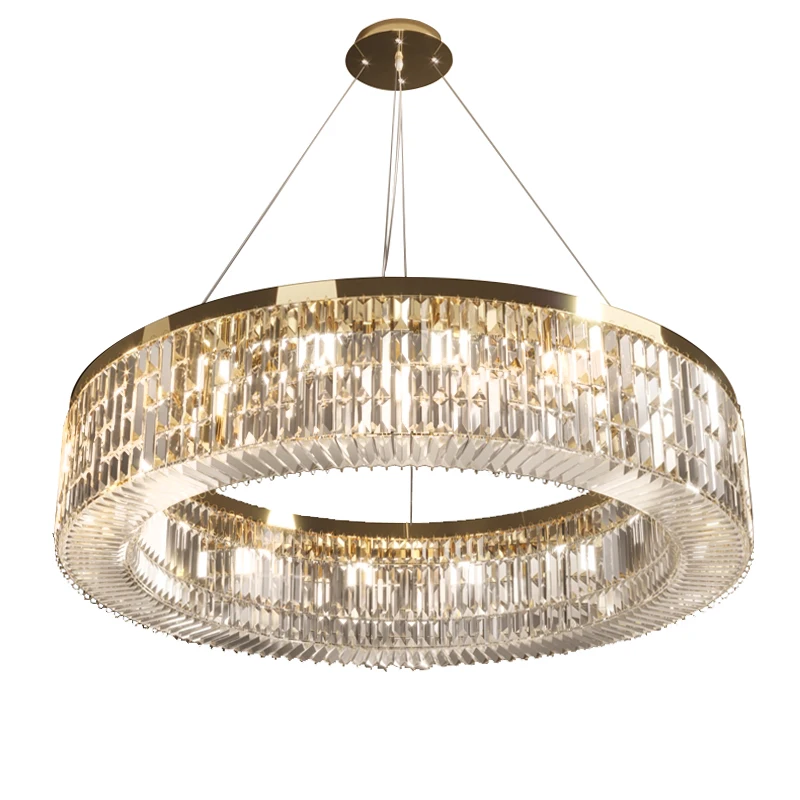 Luxury Round Ceiling Chandeliers Trendy Modern LED Lights Golden Lustres Hanging Lamps Crystal Home Decoration for Dining Room
Luxury Round Ceiling Chandeliers Trendy Modern LED Lights Golden Lustres Hanging Lamps Crystal Home Decoration for Dining Room