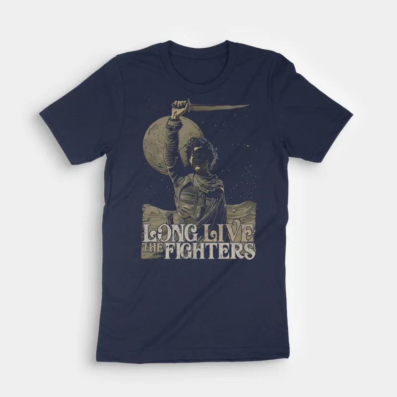 Long Live the Fighters, Dune Fremen Sic fi fan Gift t shirt 100% cotton printed tee Short-sleeve Graphic clothes All size Tops
Long Live the Fighters, Dune Fremen Sic fi fan Gift t shirt 100% cotton printed tee Short-sleeve Graphic clothes All size Tops