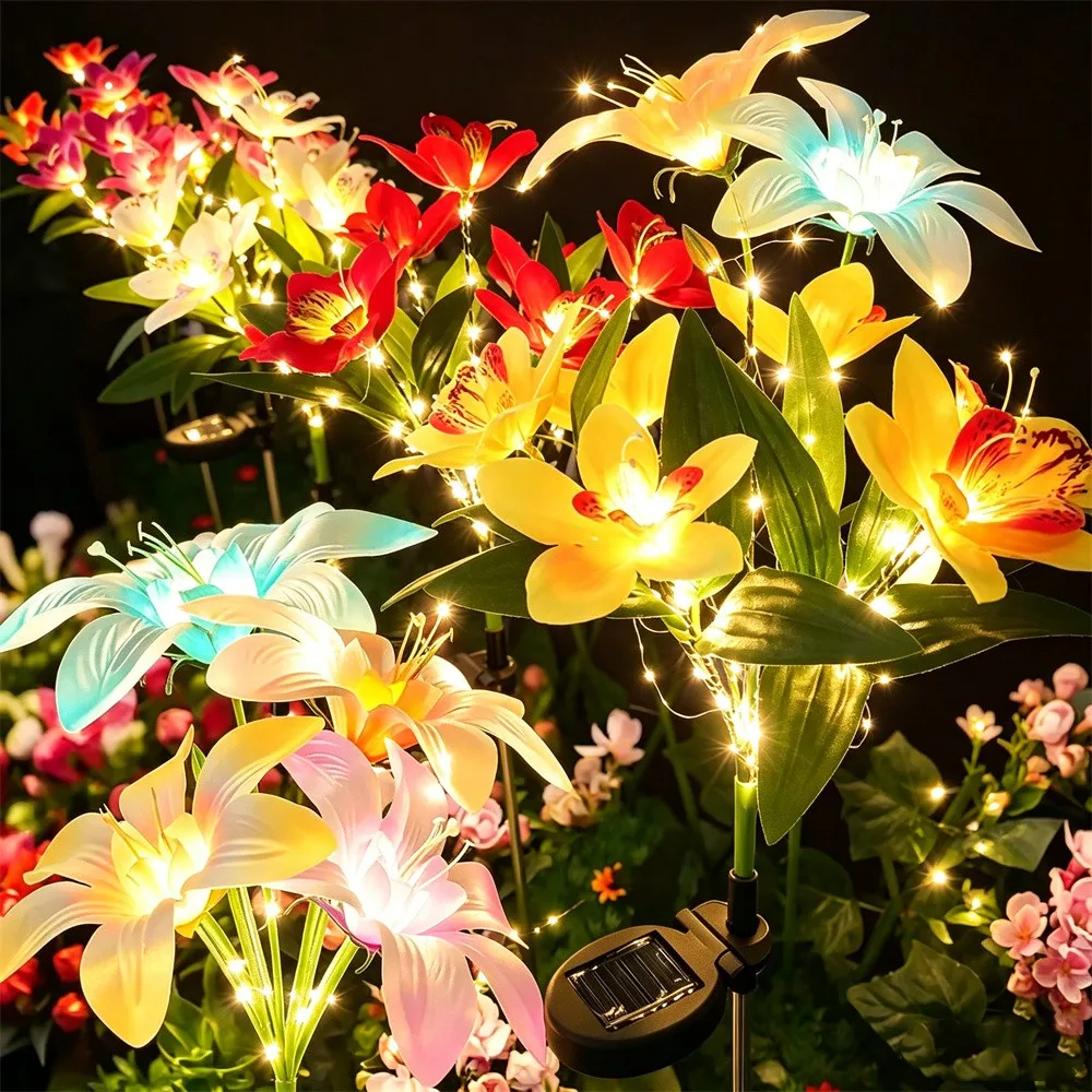Solar Simulation Orchid Flower Lights Outdoor Lawn Lamp for Patio Lawn Garden Holiday Wedding Party Christmas Decoration Flower
Solar Simulation Orchid Flower Lights Outdoor Lawn Lamp for Patio Lawn Garden Holiday Wedding Party Christmas Decoration Flower