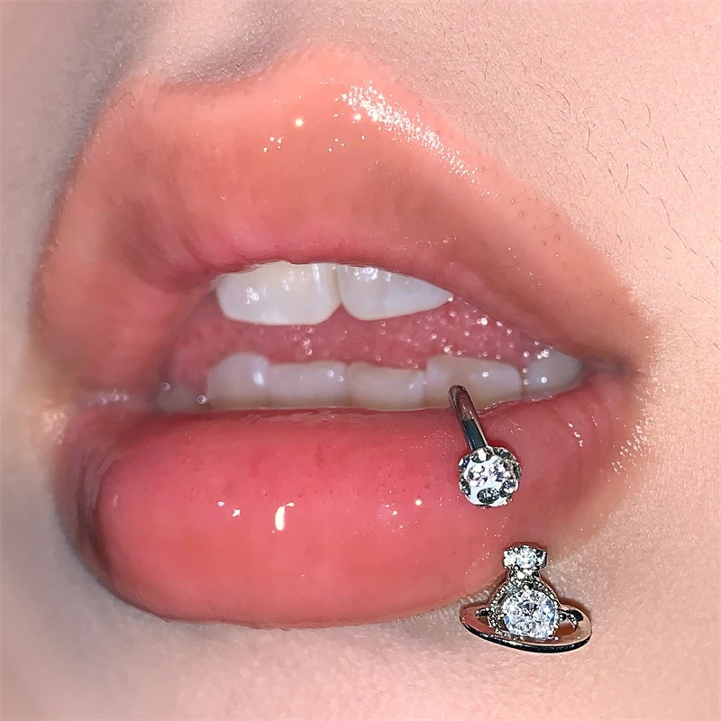 Punk Titanium Steel Planet Lip Piercing Ring Sparkling Zircon Mud Ball Lip Stud Fashion Body Jewelry
Punk Titanium Steel Planet Lip Piercing Ring Sparkling Zircon Mud Ball Lip Stud Fashion Body Jewelry