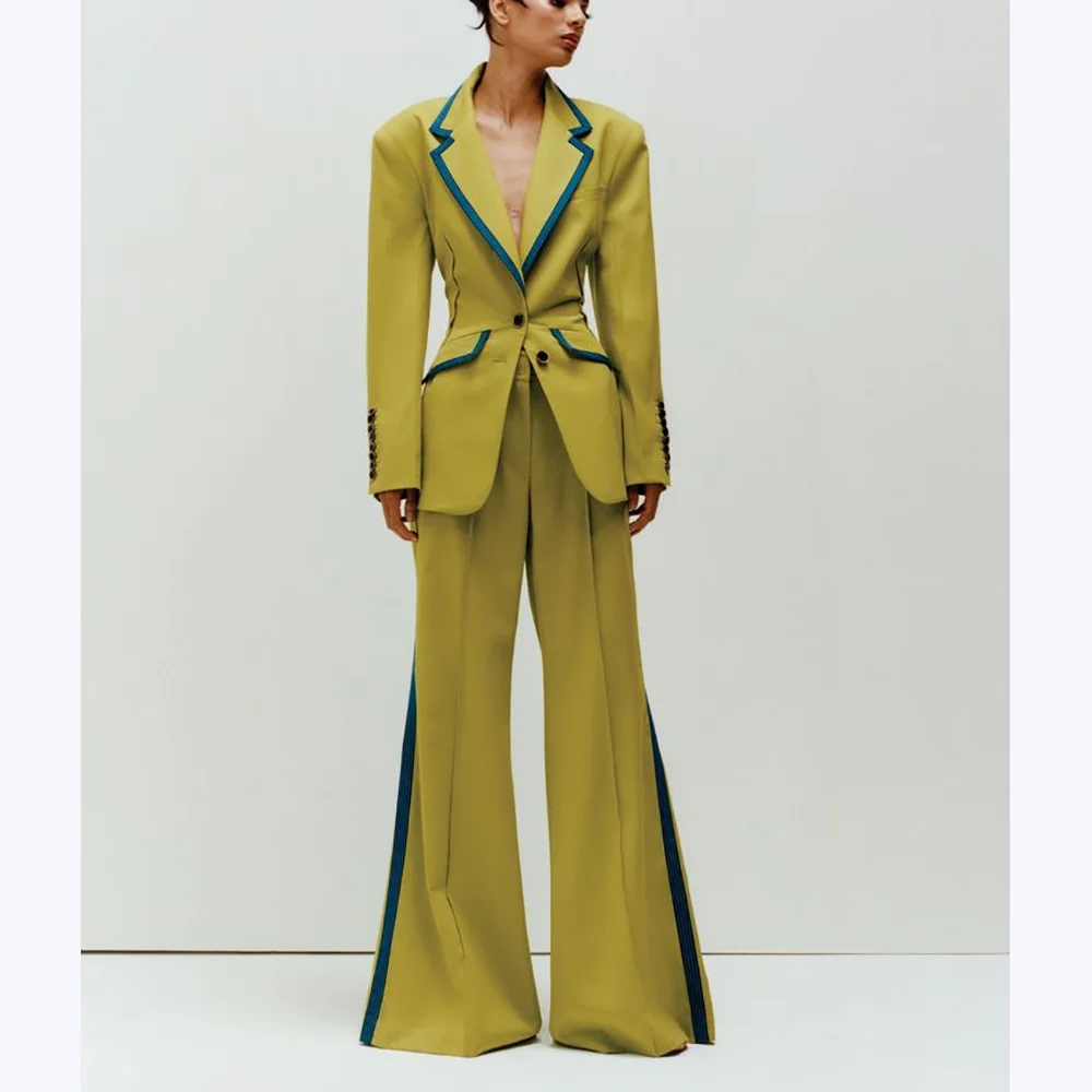 Fashion Women Suits Single Breasted Notch Lapel Elegant Blazer Pants High Quality Casual Chic Office Lady Formal Outfits
Fashion Women Suits Single Breasted Notch Lapel Elegant Blazer Pants High Quality Casual Chic Office Lady Formal Outfits