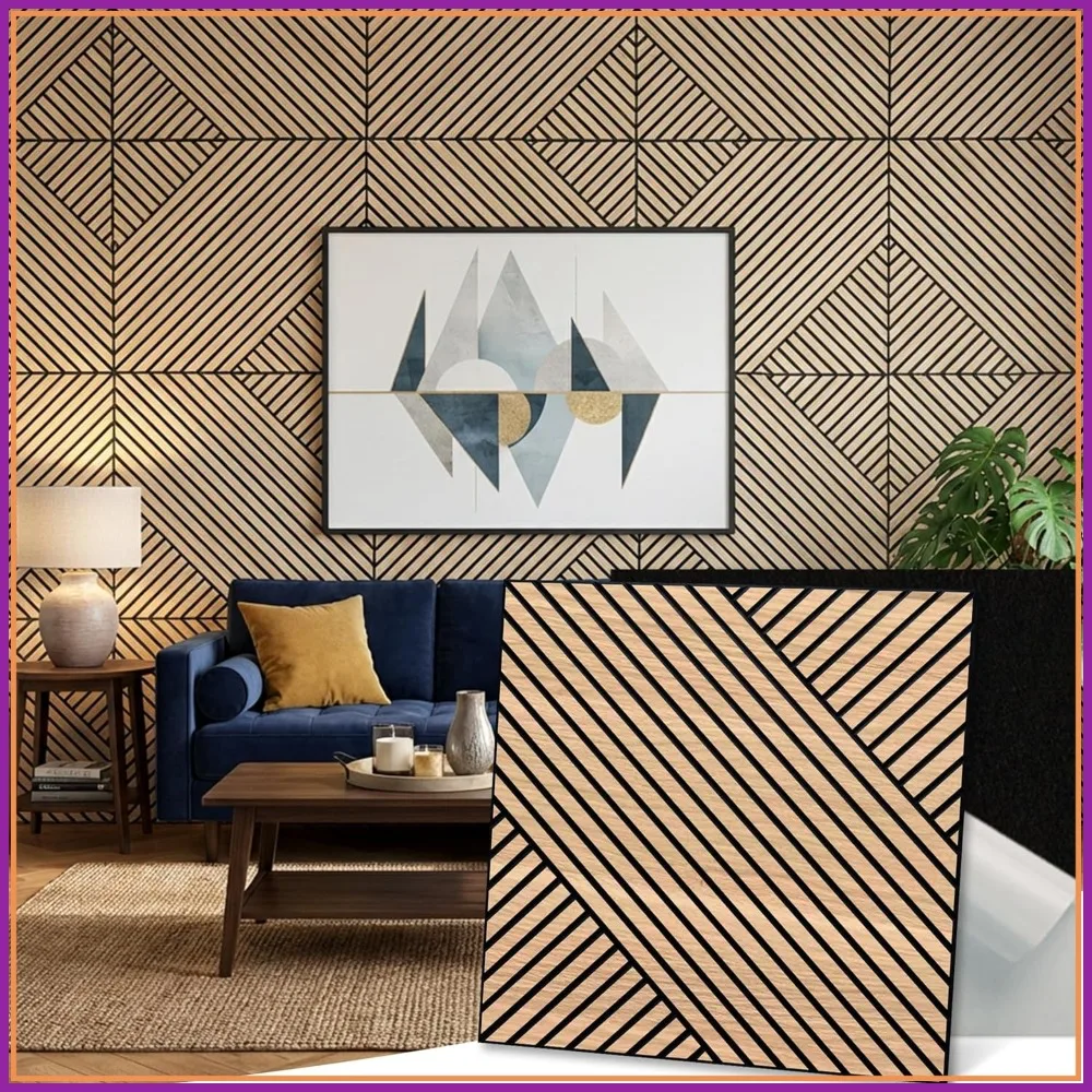 24x24 Inch Acoustic Wall Panels, 8 Pack, Wood Veneer, Sound Absorbing Self-Adhesive Decor, Natural Oak for Home & Studio
24x24 Inch Acoustic Wall Panels, 8 Pack, Wood Veneer, Sound Absorbing Self-Adhesive Decor, Natural Oak for Home & Studio