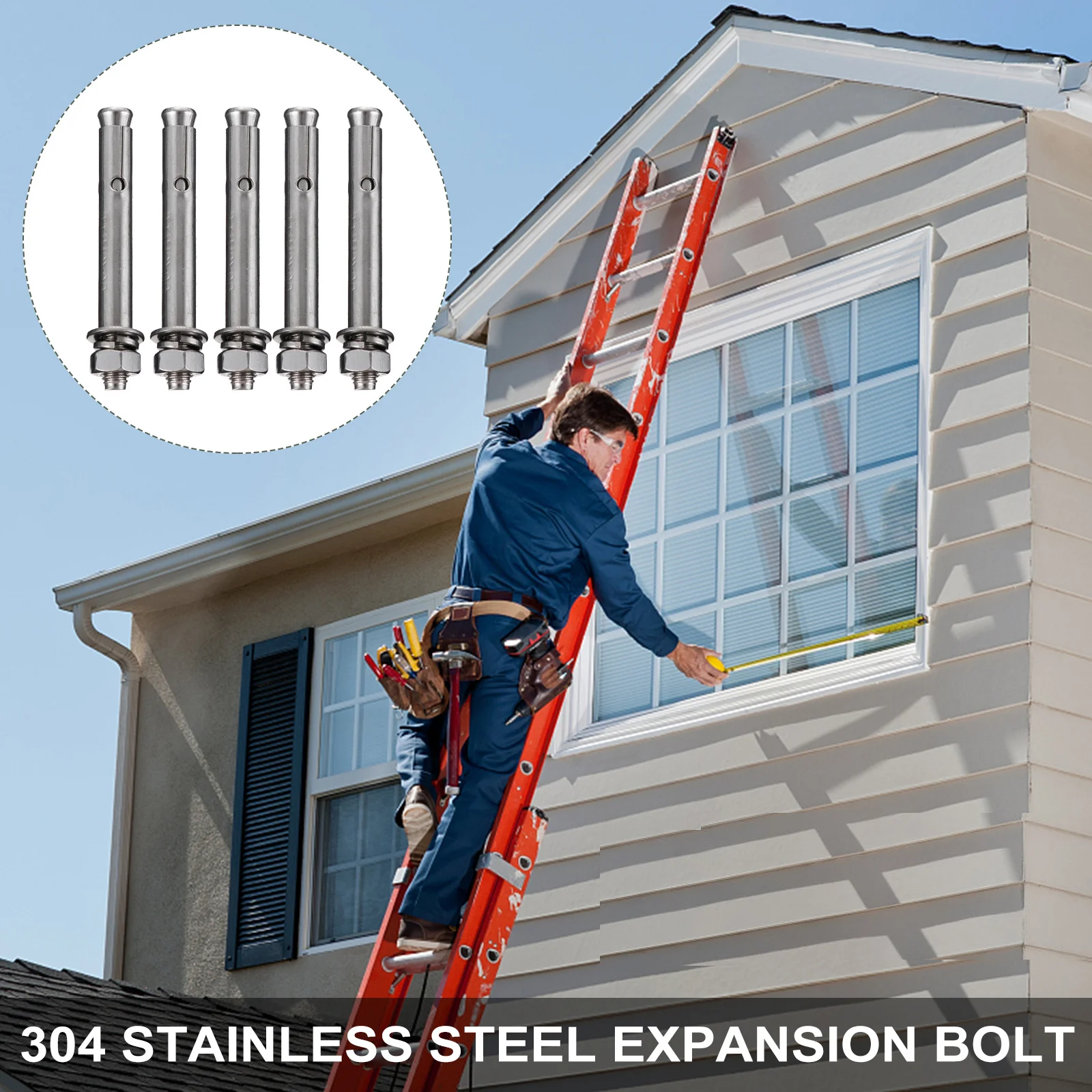 10Pcs Stainless Steel Expansion Bolt Pool Cover Anchor Concrete Sleeve Anchor for Fence Window Fixation Rust Resistant 304 
10Pcs Stainless Steel Expansion Bolt Pool Cover Anchor Concrete Sleeve Anchor for Fence Window Fixation Rust Resistant 304