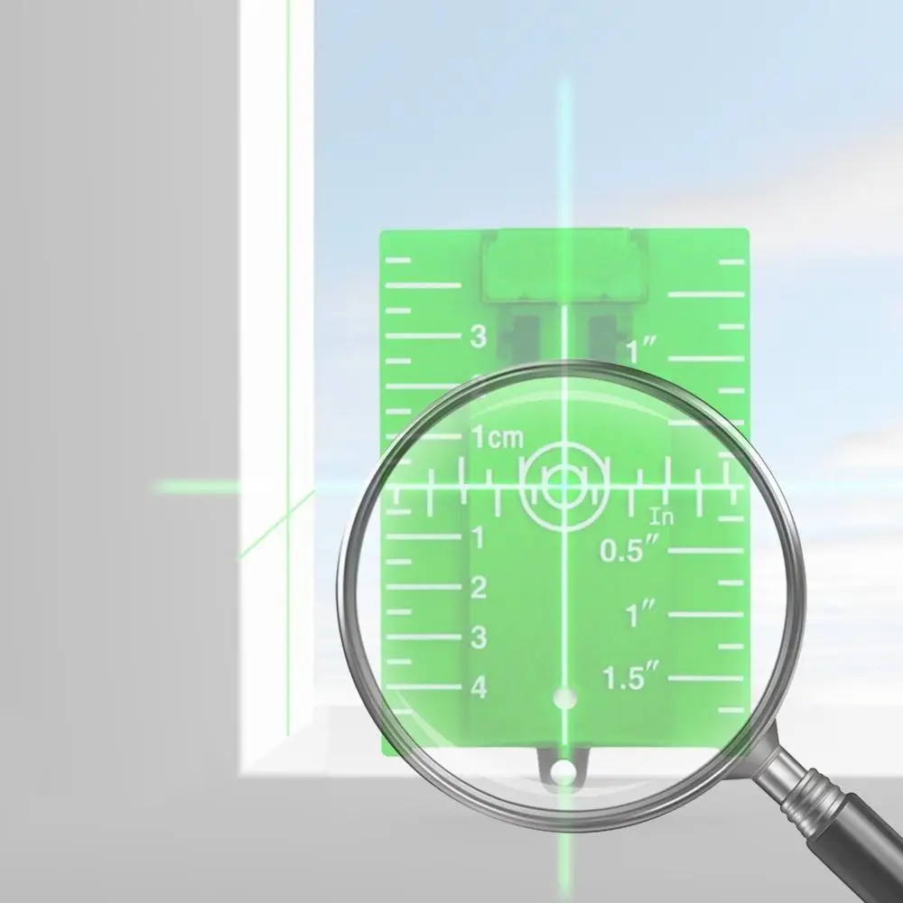Vertical/Horizontal Laser Level Target Card Red/Green Line Beam Distance Plate