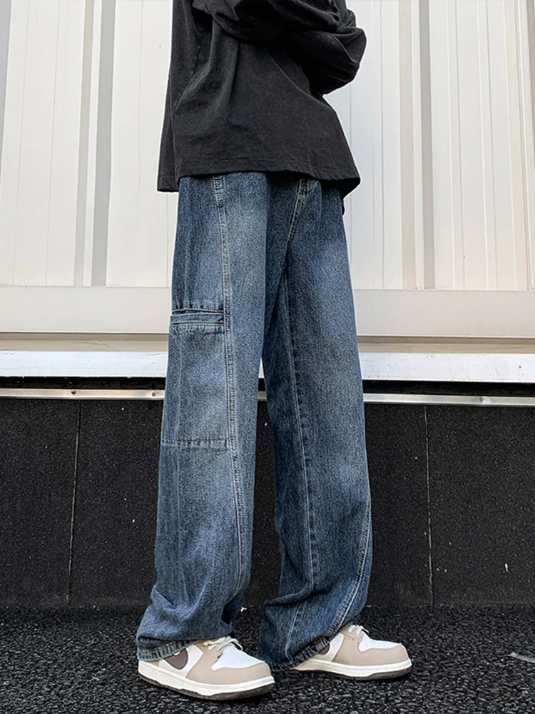 Мужские джинсы в стиле американского ретро, свободные широкие брюки-карго, уличный стиль, без бренда, Cool Brand
Мужские джинсы в стиле американского ретро, свободные широкие брюки-карго, уличный стиль, без бренда, Cool Brand