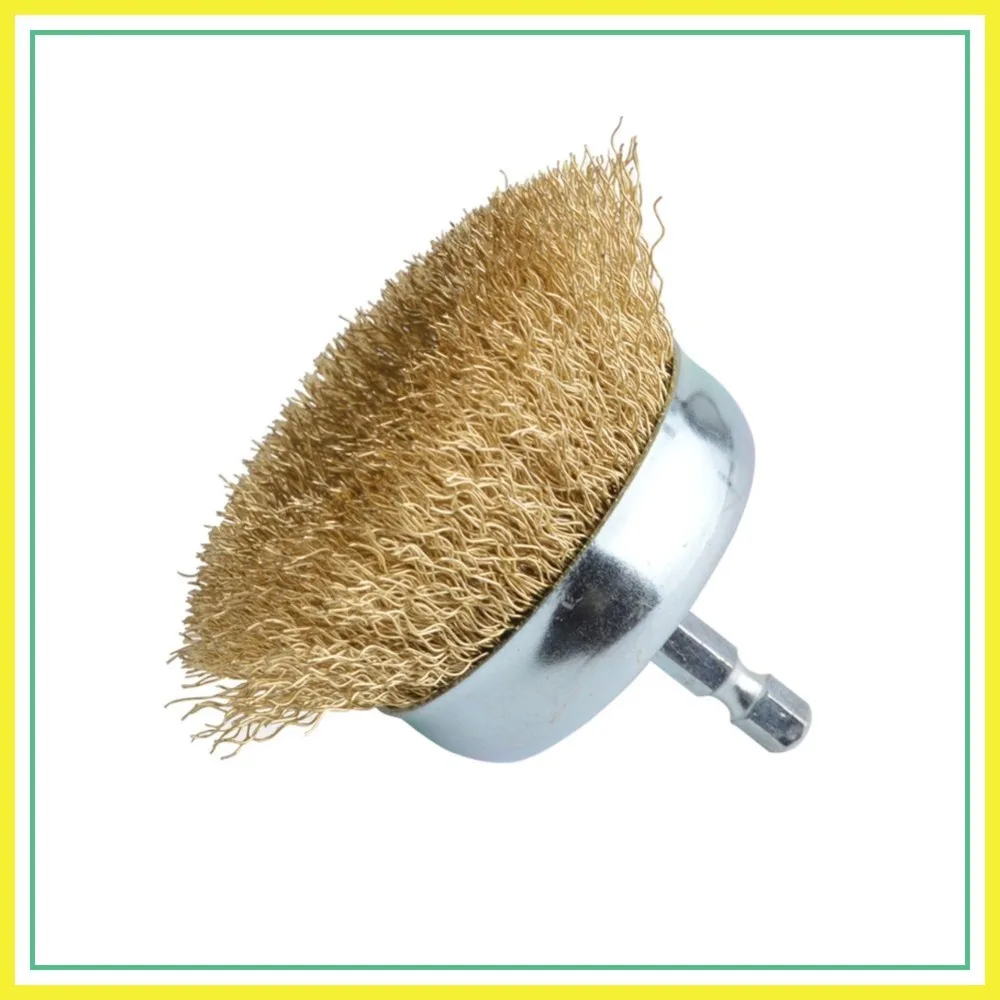 3" Wire Cup Brush 1/4" Hex Shank Hardened Brass Steel Crimp Wheel Heavy Duty for Rust Paint Removal
3" Wire Cup Brush 1/4" Hex Shank Hardened Brass Steel Crimp Wheel Heavy Duty for Rust Paint Removal