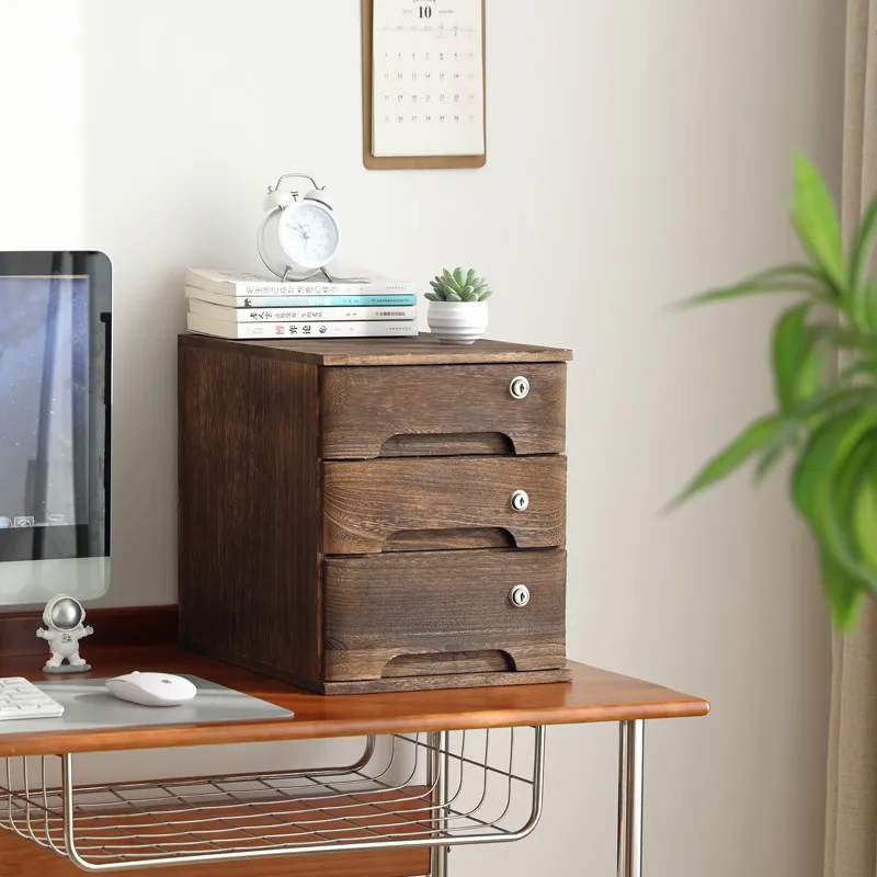 Vintage Lockable Solid Wood Desktop Drawer Storage Cabinet Large Capacity Multi Tier Stable Load Recessed Handle A4 Organizer
Vintage Lockable Solid Wood Desktop Drawer Storage Cabinet Large Capacity Multi Tier Stable Load Recessed Handle A4 Organizer
