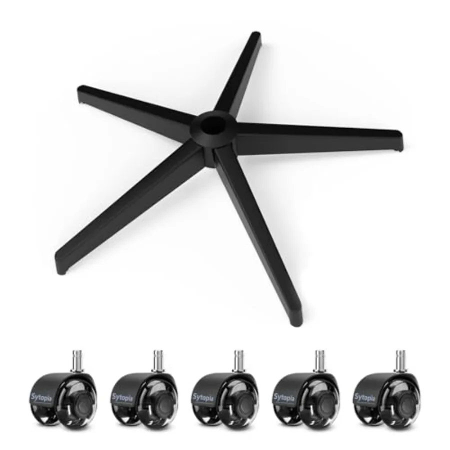 28'' Office Chair Base Replacement with 5 Wheels Heavy-Duty Reinforced Metal Base for Managerial and Executive Chairs Gaming Wi
28'' Office Chair Base Replacement with 5 Wheels Heavy-Duty Reinforced Metal Base for Managerial and Executive Chairs Gaming Wi