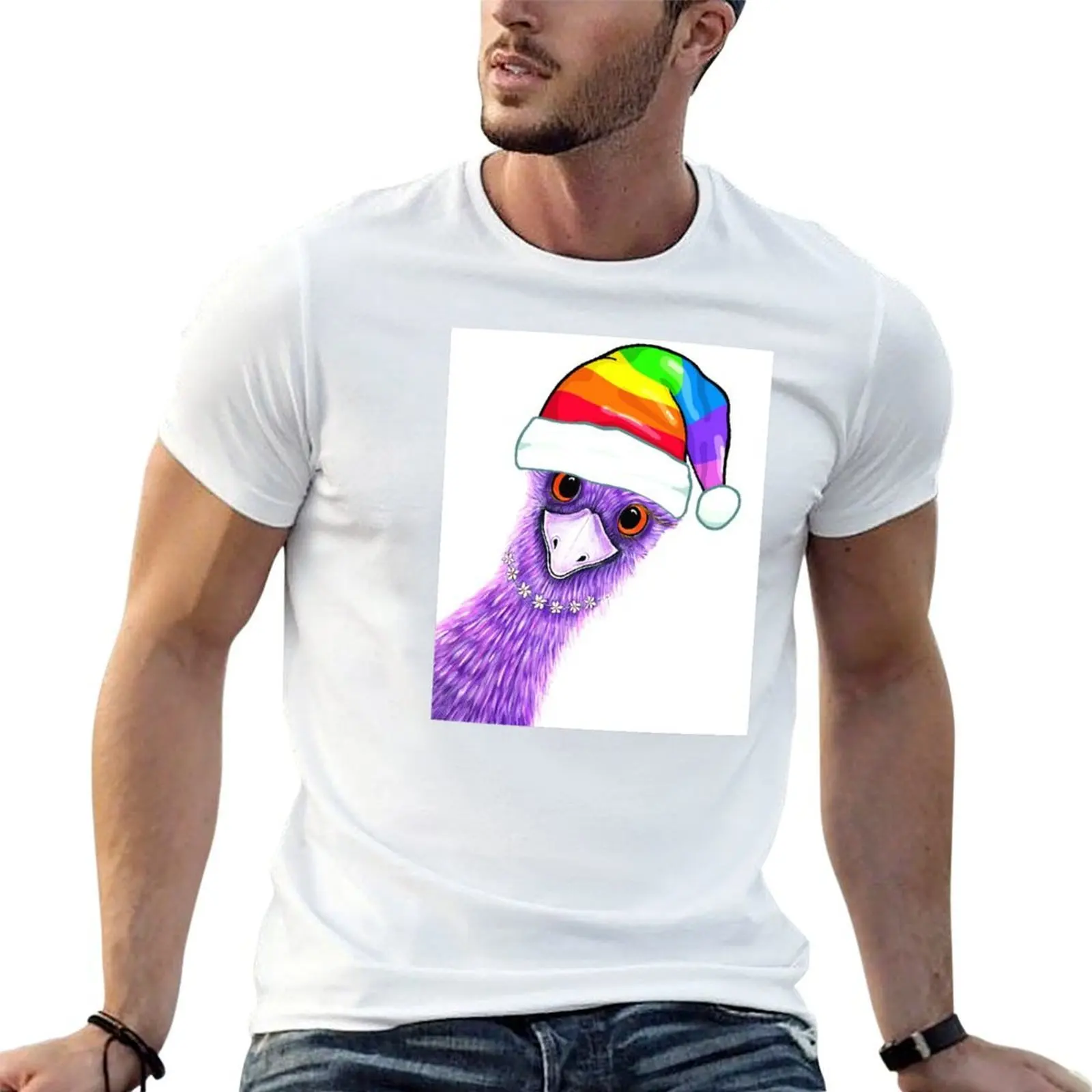 Quirky Emu - Rainbow Hat T-Shirt t shirts for man graphic funny man t shirt summer T-Shirt
Quirky Emu - Rainbow Hat T-Shirt t shirts for man graphic funny man t shirt summer T-Shirt