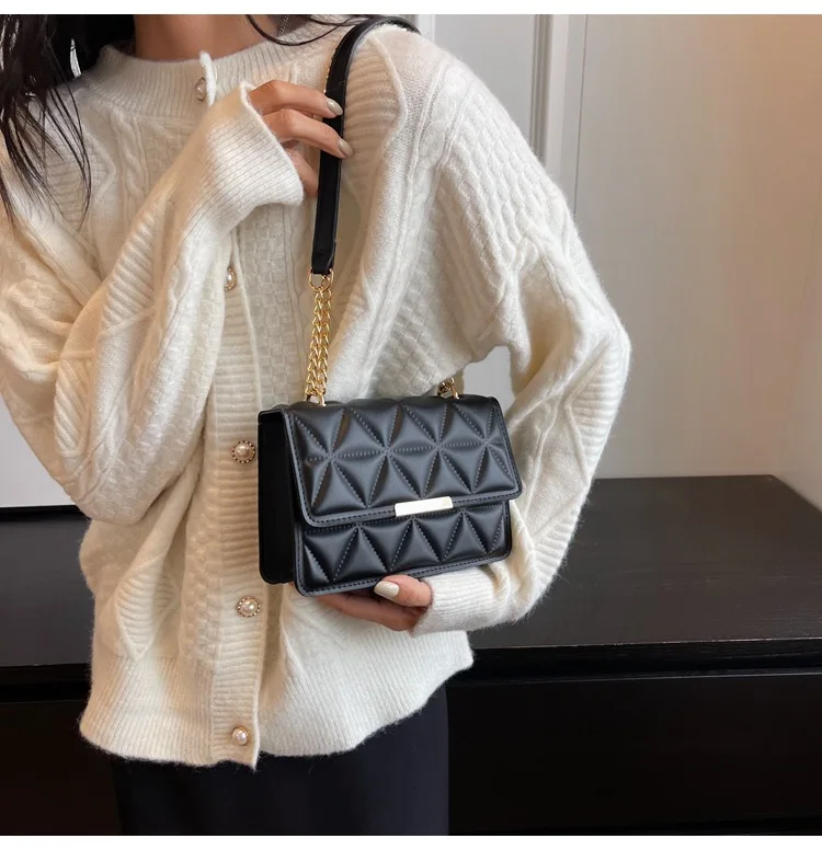 Women Quilted Chain Crossbody Bag Fashion Small Square Shoulder Purse Multi Color Casual Daily Handbag Women Quilted Chain Crossbody Bag Fashion Small Square Shoulder Purse Multi Color Casual Daily Handbag