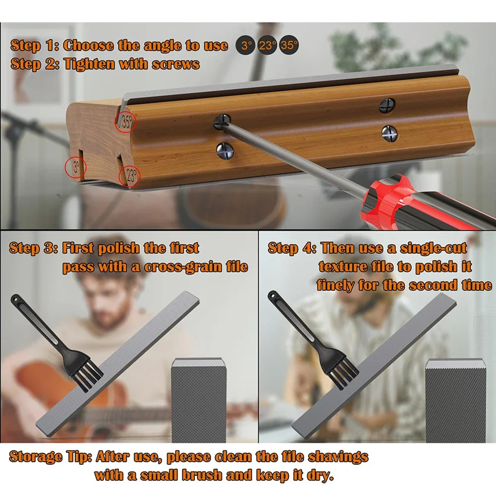 3/23/35 Degree Fret End Beveling 3 In 1 Fret File Wooden Guitar Bass Luthier Tools Fret End Dressing Save Money And Effort
3/23/35 Degree Fret End Beveling 3 In 1 Fret File Wooden Guitar Bass Luthier Tools Fret End Dressing Save Money And Effort