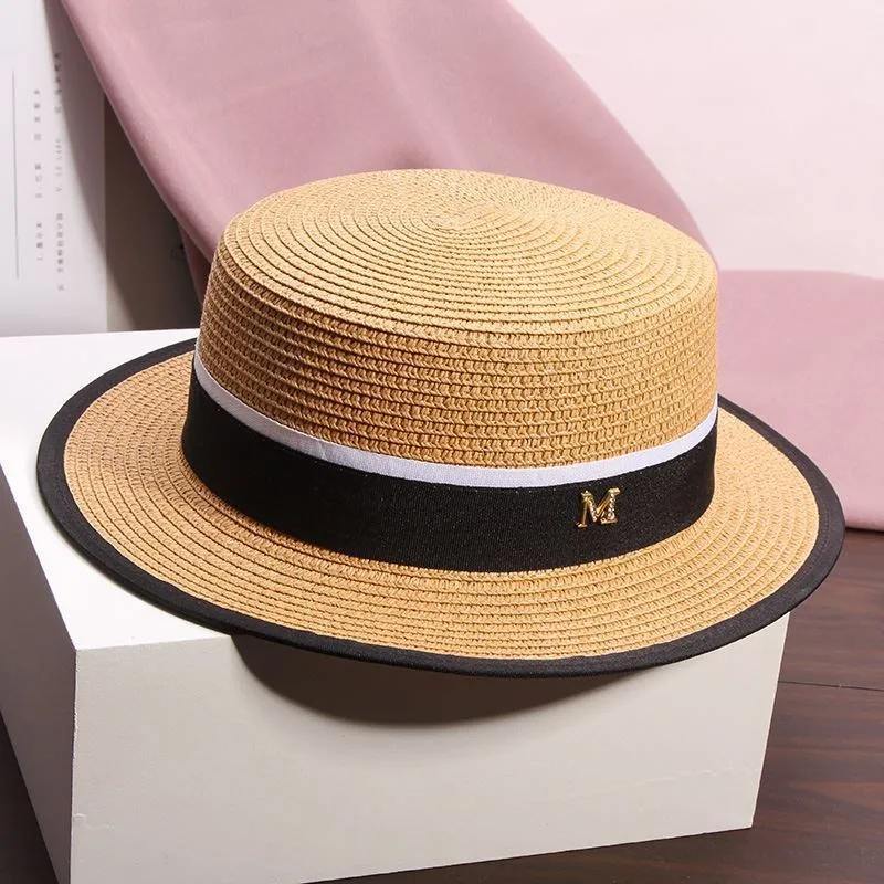 Women's Summer Beach Hat Sun Protection Sun Shading Straw Hat Fashion Flat Top British Style Fresh Gift Flat Top Sun Grass Caps
Women's Summer Beach Hat Sun Protection Sun Shading Straw Hat Fashion Flat Top British Style Fresh Gift Flat Top Sun Grass Caps