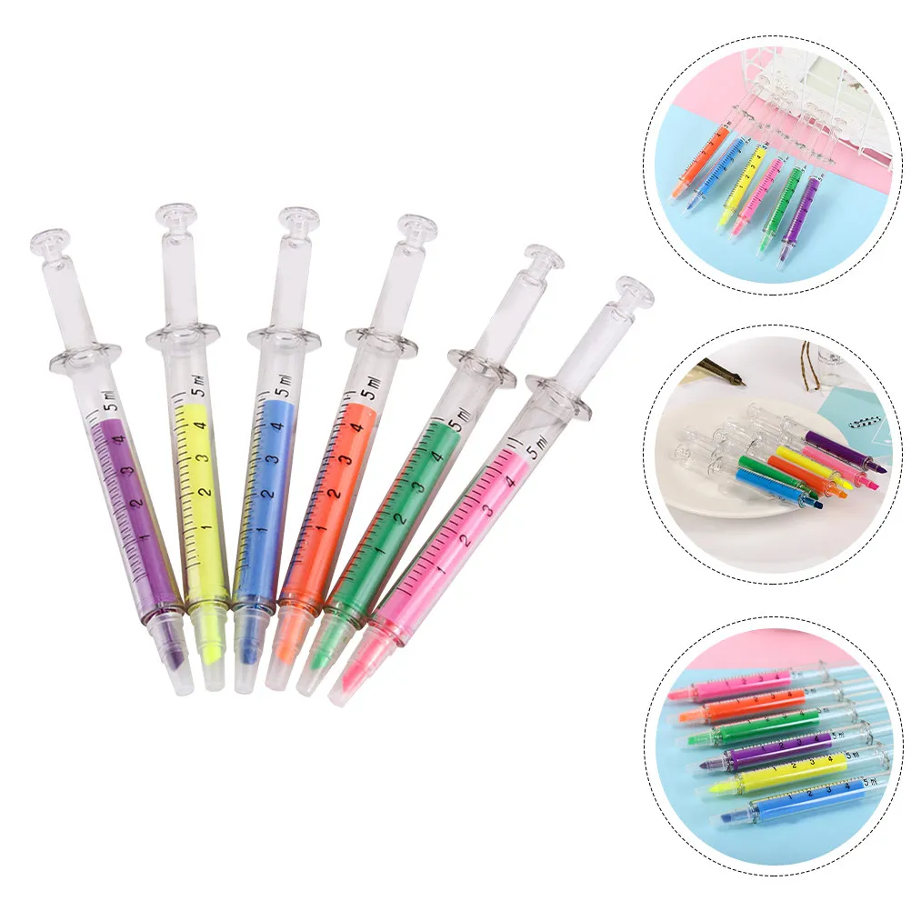 24Pcs Realistic Syringe Highlighter Pens Bright Color Adorable Nurse Supply Convenient Plastic Marker for School Hospital Office
24Pcs Realistic Syringe Highlighter Pens Bright Color Adorable Nurse Supply Convenient Plastic Marker for School Hospital Office