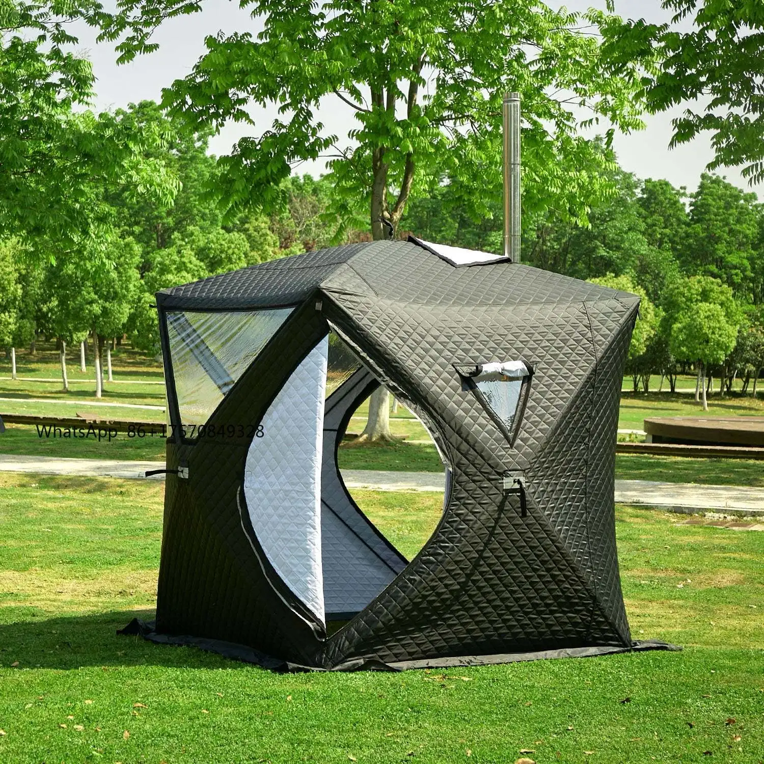 Outdoor Portable Sauna Room Tent Durable Oxford Fabric with Wood Burning Stove Included
Outdoor Portable Sauna Room Tent Durable Oxford Fabric with Wood Burning Stove Included