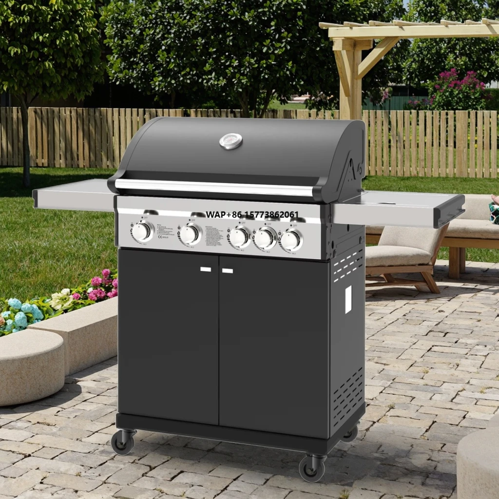 4+1 Burner Outdoor Metal BBQ Trolley Smokeless Electronic Ignition High Pressure Fuel Propane for Home Garden Steel
4+1 Burner Outdoor Metal BBQ Trolley Smokeless Electronic Ignition High Pressure Fuel Propane for Home Garden Steel