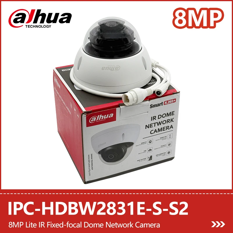 Dahua 8MP 4K IR Fixed-focal IP Camera with Starlight Intrusion Tripwire Motion Detection PoE Security Camera IPC-HDBW2831E-S-S2
Dahua 8MP 4K IR Fixed-focal IP Camera with Starlight Intrusion Tripwire Motion Detection PoE Security Camera IPC-HDBW2831E-S-S2