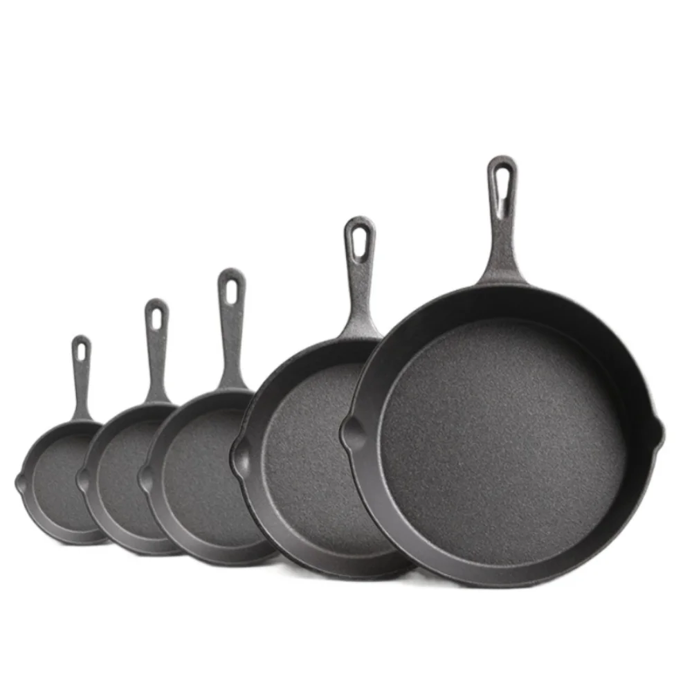 Pre-Seasoned Cast Iron Skillet 10/14/16/20/26cm Thickened Non Stick Frying Pan Uncoated Kitchen Utensils Breakfast Pan
Pre-Seasoned Cast Iron Skillet 10/14/16/20/26cm Thickened Non Stick Frying Pan Uncoated Kitchen Utensils Breakfast Pan