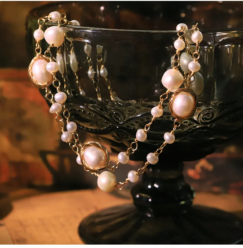 Оригинальное длинное ожерелье с натуральным жемчугом для женщин, очаровательное свитер-цепочка на ключицу, модные украшения, колье, ожерелья, подарки
Оригинальное длинное ожерелье с натуральным жемчугом для женщин, очаровательное свитер-цепочка на ключицу, модные украшения, колье, ожерелья, подарки