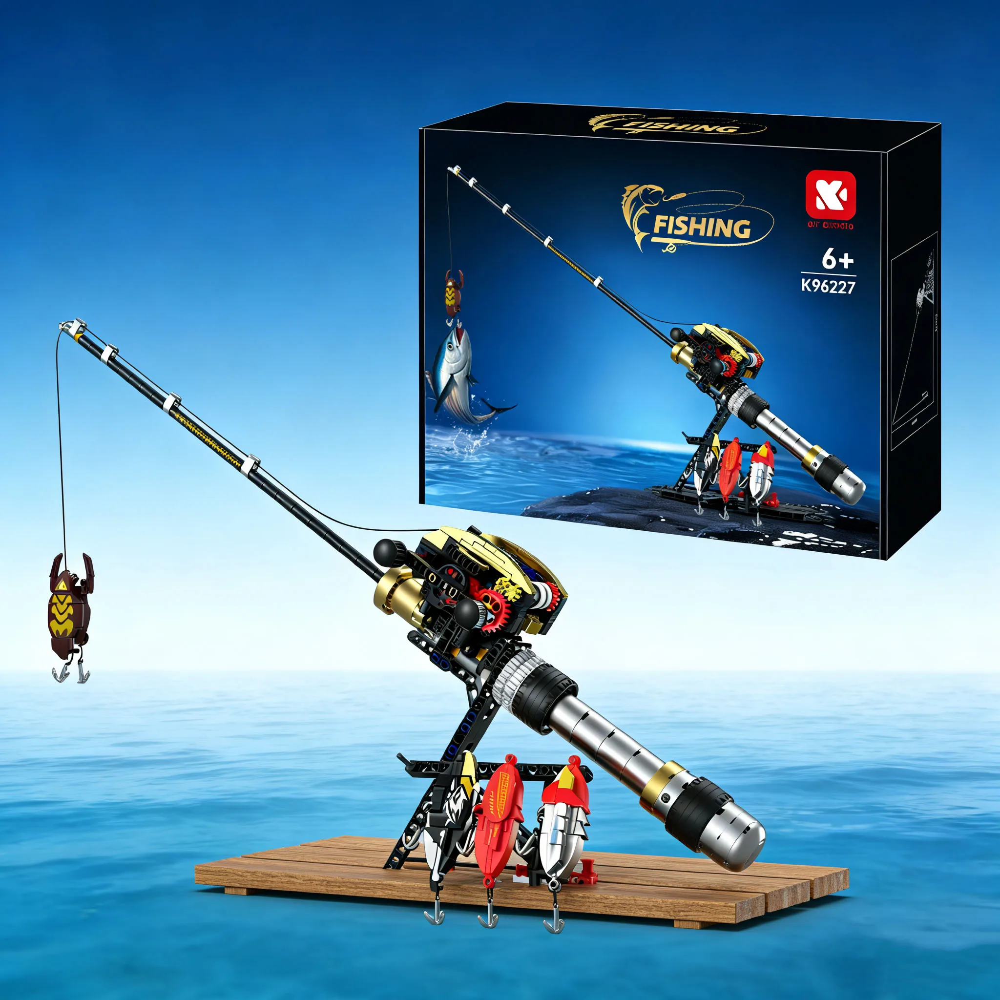 Fishing Rod MOC Building blocks Technology Machinery Series Assembly Simulation Model Multi shaped fishing bait Creative gift
Fishing Rod MOC Building blocks Technology Machinery Series Assembly Simulation Model Multi shaped fishing bait Creative gift