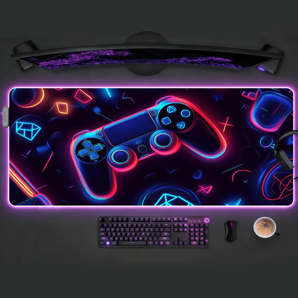 Watercolor Neon Video Game controller Mouse Pad RGB Led Gaming Bedroom Office Desk Non-Slip Mat Waterproof Large
Watercolor Neon Video Game controller Mouse Pad RGB Led Gaming Bedroom Office Desk Non-Slip Mat Waterproof Large
