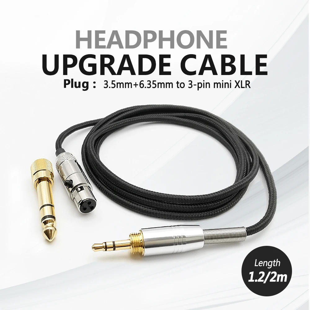 Mini XLR 3pin to 3.5mm/6.35mm High purity 5N OFC Headphone Balanced Adapter Audio Cable for AKG-K240 K141 K271 K702 Q701 K712
Mini XLR 3pin to 3.5mm/6.35mm High purity 5N OFC Headphone Balanced Adapter Audio Cable for AKG-K240 K141 K271 K702 Q701 K712
