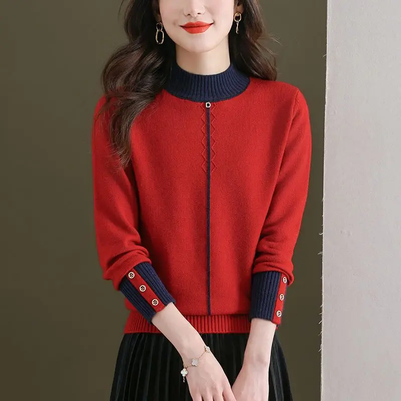 Elegant Sweater For Woman Half High Neck Knitwears Fall Clothes New Women's Long Sleeve Top Female Basic Clothing Sweaters
Elegant Sweater For Woman Half High Neck Knitwears Fall Clothes New Women's Long Sleeve Top Female Basic Clothing Sweaters