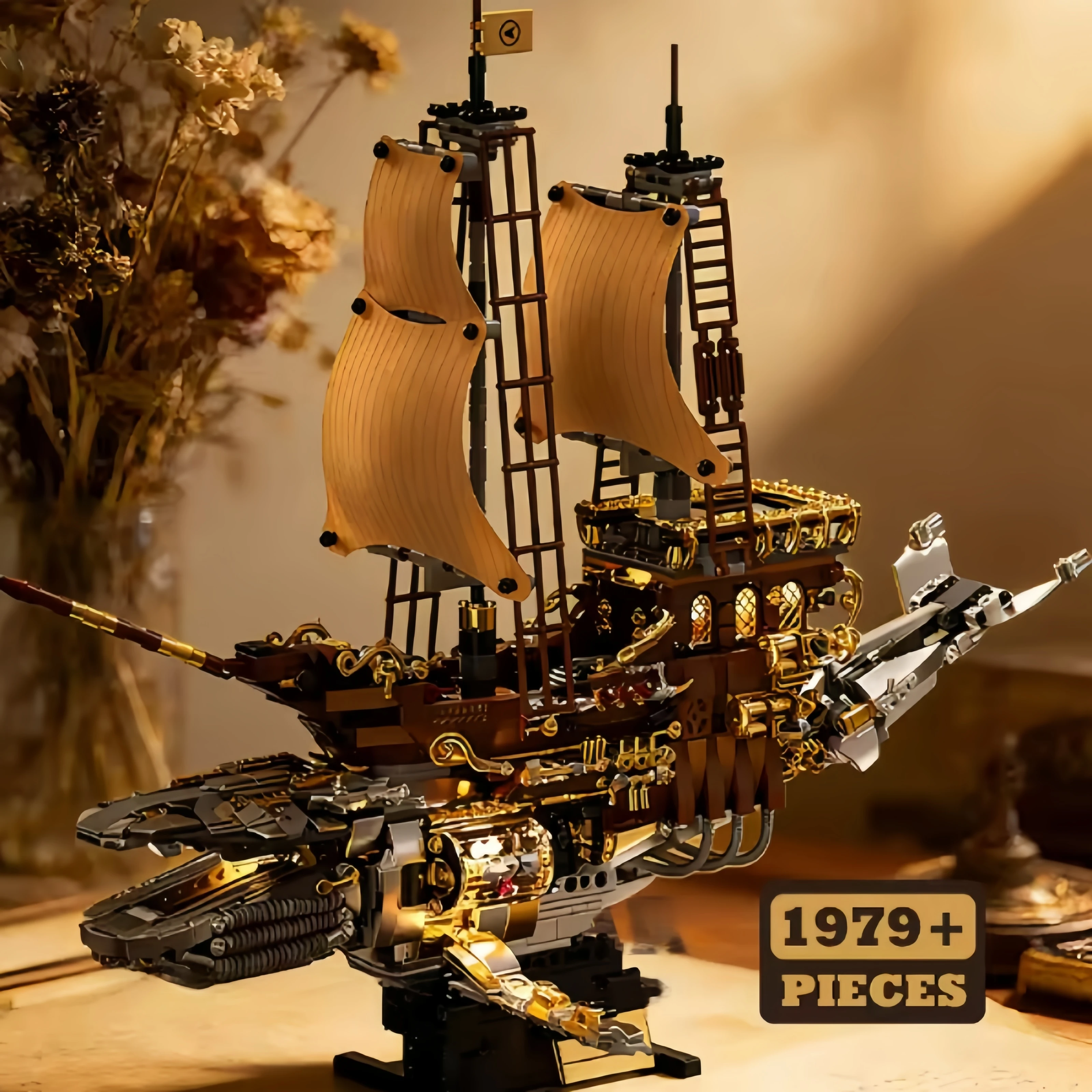 Creative Retro Steam Sailboat Mechanical Whale Ship Building Module Retro Steamboat Light Brick Decoration Toy Children's Gift
Creative Retro Steam Sailboat Mechanical Whale Ship Building Module Retro Steamboat Light Brick Decoration Toy Children's Gift
