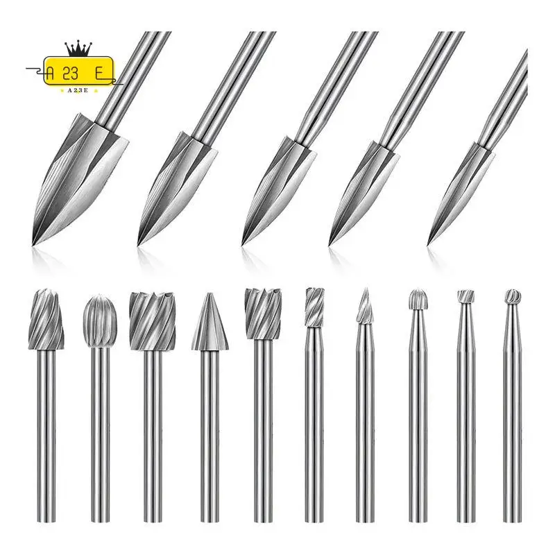 A23E-15 Pieces Wood Carving And Engraving Drill Bit Set, Including Engraving Drill Accessories Bit And Wood Milling Burrs
A23E-15 Pieces Wood Carving And Engraving Drill Bit Set, Including Engraving Drill Accessories Bit And Wood Milling Burrs