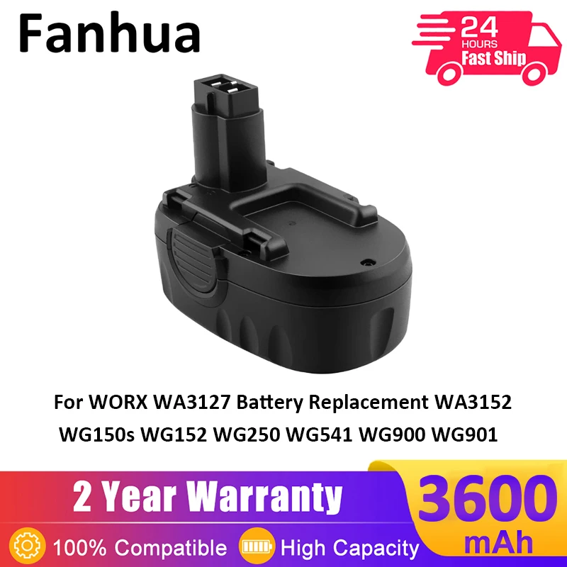 18V 3600mAh Ni-MH For WORX WA3127 Battery Replacement WA3152, WG150s, WG152, WG250, WG541, WG900, WG901 Cordless Power Tool
18V 3600mAh Ni-MH For WORX WA3127 Battery Replacement WA3152, WG150s, WG152, WG250, WG541, WG900, WG901 Cordless Power Tool