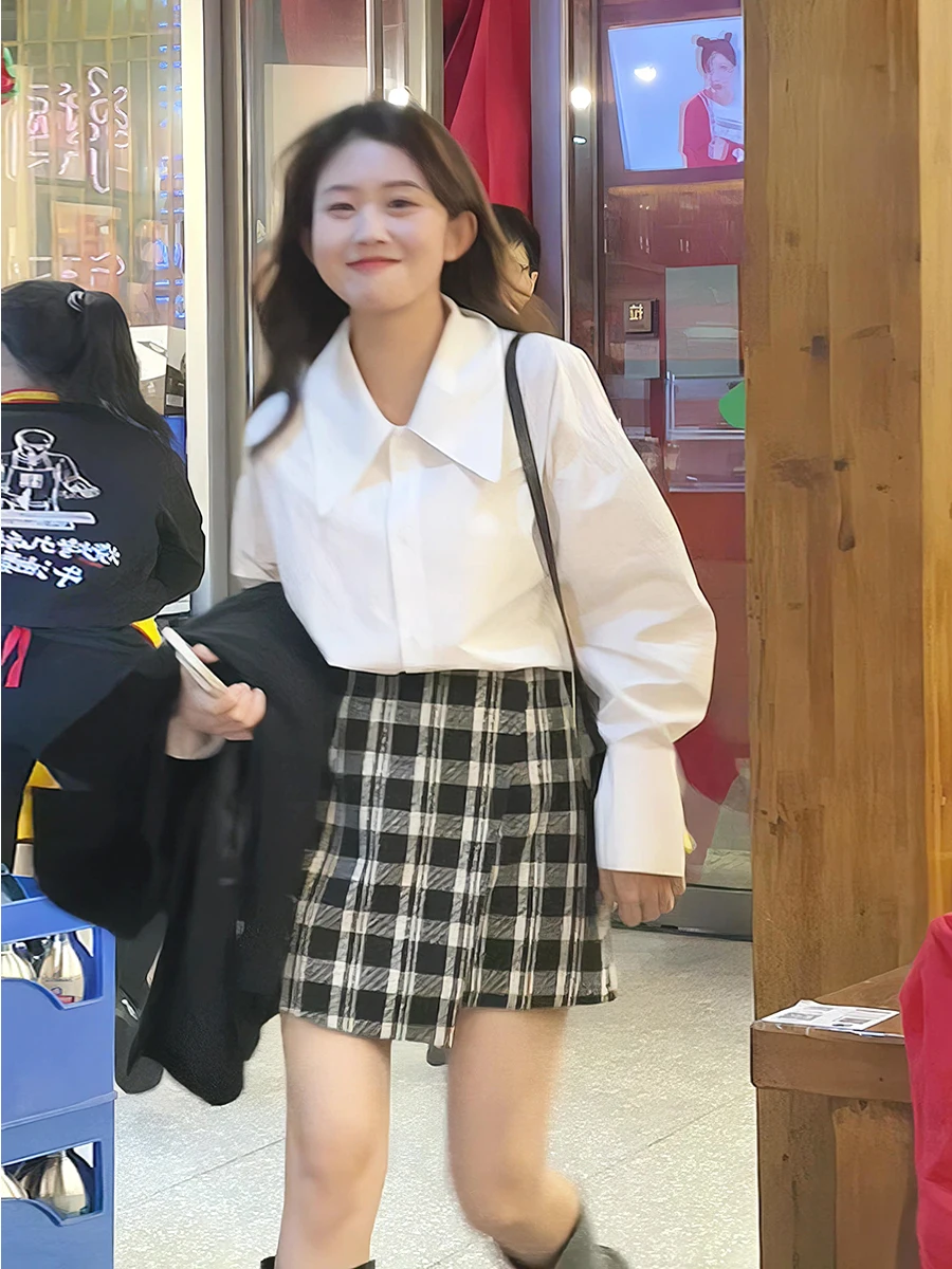 Spring Autumn Pure Color Bubble Sve irt Women's Faionable Inner And Outer Wear irt Korean Sle Collar Button D...
Spring Autumn Pure Color Bubble Sve irt Women's Faionable Inner And Outer Wear irt Korean Sle Collar Button D...