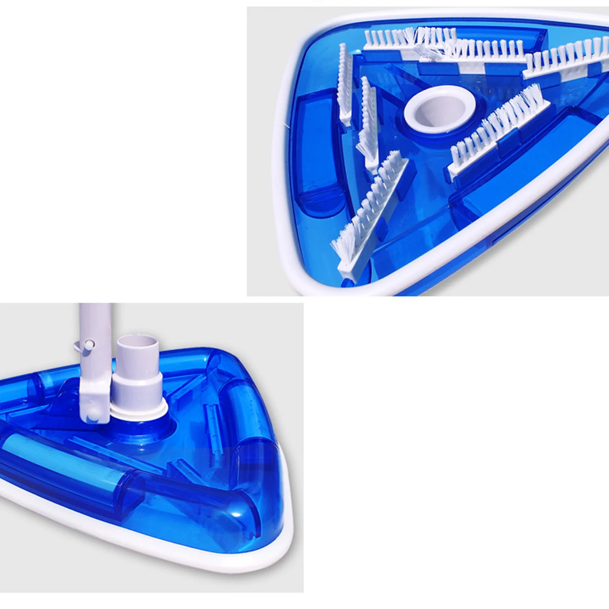 Transparent Triangle Vacuum Head With Nylon Bristles For Wall Corner Cleaning Pool Brush Inflatable Above Ground Vinyl Swimming 
Transparent Triangle Vacuum Head With Nylon Bristles For Wall Corner Cleaning Pool Brush Inflatable Above Ground Vinyl Swimming