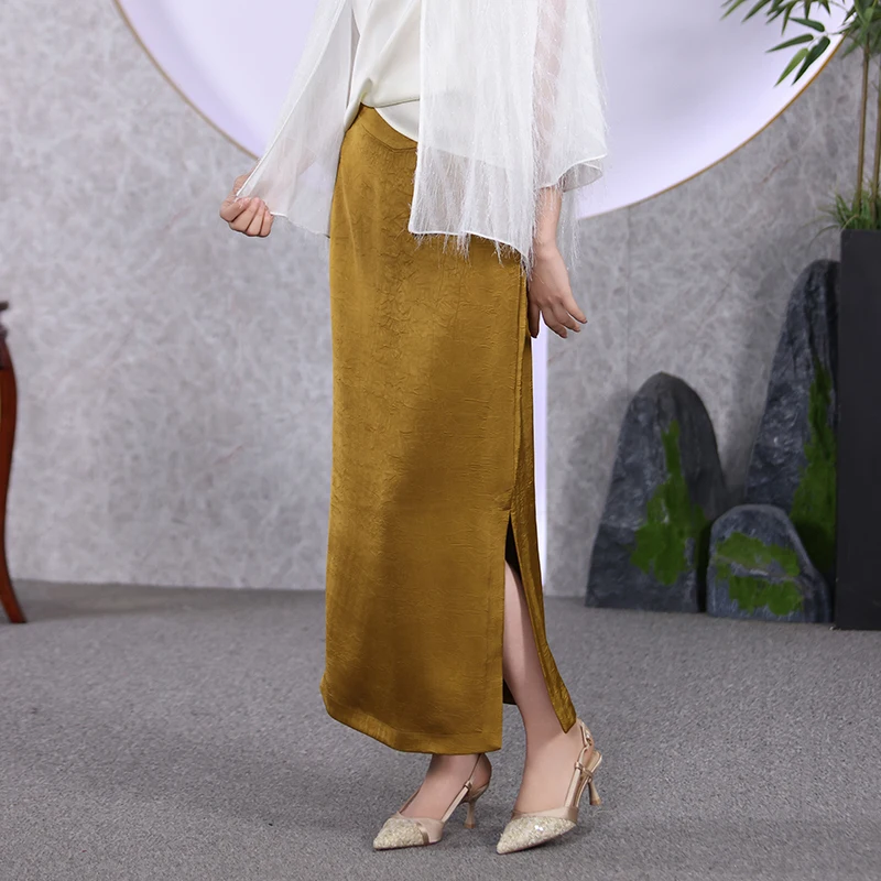 Новая женская юбка миди Ele с высокой талией в китайском стиле, асимметричный разрез, прямой крой, элитная, универсальная
Новая женская юбка миди Ele с высокой талией в китайском стиле, асимметричный разрез, прямой крой, элитная, универсальная