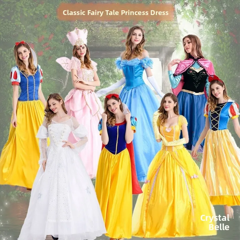 Princess Snow White Dress Stage Performance Photography Costume Cinderella Anna Cosplay Halloween Outfit 18-25 Years Old Women
Princess Snow White Dress Stage Performance Photography Costume Cinderella Anna Cosplay Halloween Outfit 18-25 Years Old Women