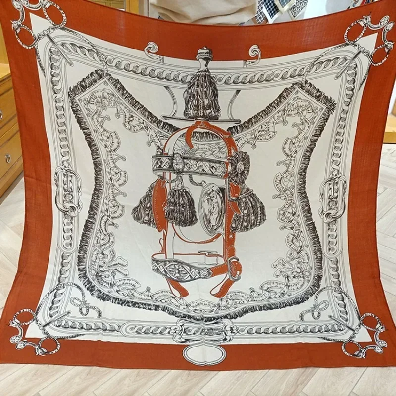 High-end Elegant Women's Fashion Personality Orange Saddle Printed Quality Silk Cashmere Hand-rolled Edge Warm Scarf Shawl Wrap
High-end Elegant Women's Fashion Personality Orange Saddle Printed Quality Silk Cashmere Hand-rolled Edge Warm Scarf Shawl Wrap