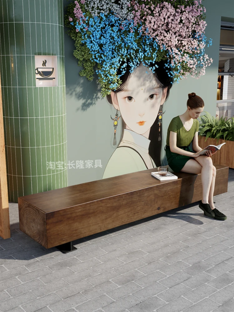 Showroom Solid wood bench Shoe changing stool Hotel B & B Mudun Shopping Mall Rest stool Outdoor log bench TV cabinet
Showroom Solid wood bench Shoe changing stool Hotel B & B Mudun Shopping Mall Rest stool Outdoor log bench TV cabinet