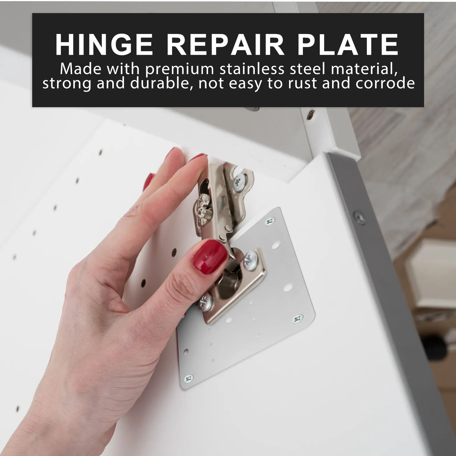 10Pcs Hinge Repair Plate Premium Stainless Steel Furniture Repair Bracket Door Reinforcement Cabinet Shelf Mending Plate
10Pcs Hinge Repair Plate Premium Stainless Steel Furniture Repair Bracket Door Reinforcement Cabinet Shelf Mending Plate