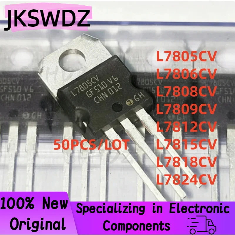 50PCS 100% NEW High Quality L7805CV L7806CV L7808CV L7809CV L7812CV L7815CV L7818CV L7824CV TO-220 Three-terminal regulator
50PCS 100% NEW High Quality L7805CV L7806CV L7808CV L7809CV L7812CV L7815CV L7818CV L7824CV TO-220 Three-terminal regulator