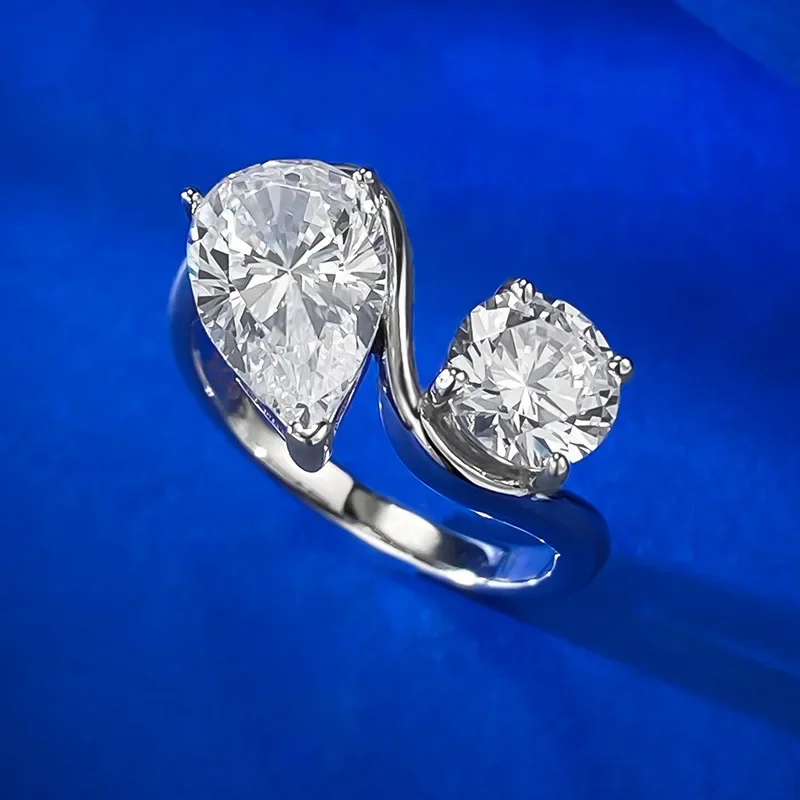 Romantic Water Drop Moissanite Diamond Ring Real 925 Sterling Silver Party Wedding Band Rings for Women Engagement Jewelry
Romantic Water Drop Moissanite Diamond Ring Real 925 Sterling Silver Party Wedding Band Rings for Women Engagement Jewelry