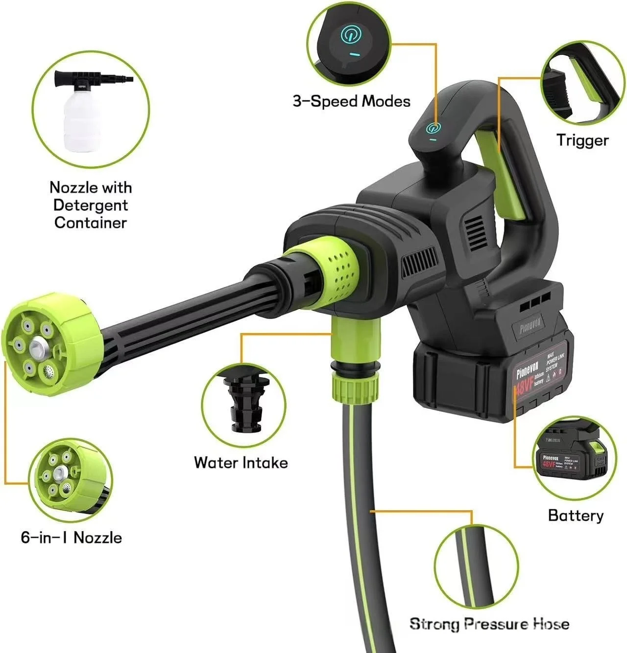 High Pressure Water Gun Convenient Car Wash Lithium Battery Rechargeable Cordless Car Wash Water Gun
High Pressure Water Gun Convenient Car Wash Lithium Battery Rechargeable Cordless Car Wash Water Gun