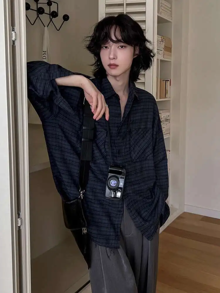 SYUHGFA New Men's Long Sleeve Shirts Plaid Male 2025 Autumn Loose Single Breasted Casual Top Korean Trendy Lapel Clothing Tide
SYUHGFA New Men's Long Sleeve Shirts Plaid Male 2025 Autumn Loose Single Breasted Casual Top Korean Trendy Lapel Clothing Tide