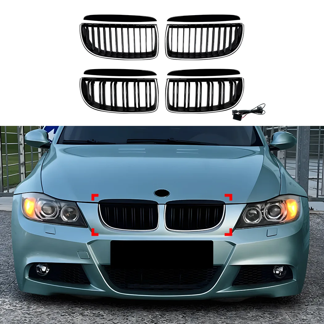 Для BMW 3 серии E90 E91 2005-2008: Защитная накладка на передний бампер с подсветкой, решетка воздухозаборника радиатора, комплект обвеса кузова
Для BMW 3 серии E90 E91 2005-2008: Защитная накладка на передний бампер с подсветкой, решетка воздухозаборника радиатора, комплект обвеса кузова