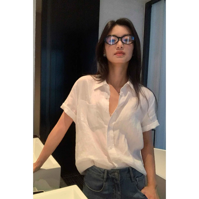 Deeptown Elegant White Blouses Women Office Style Chic Short Sleeve Tops Korean Style Summer Casual Solid Sweet Loose Shirts
Deeptown Elegant White Blouses Women Office Style Chic Short Sleeve Tops Korean Style Summer Casual Solid Sweet Loose Shirts