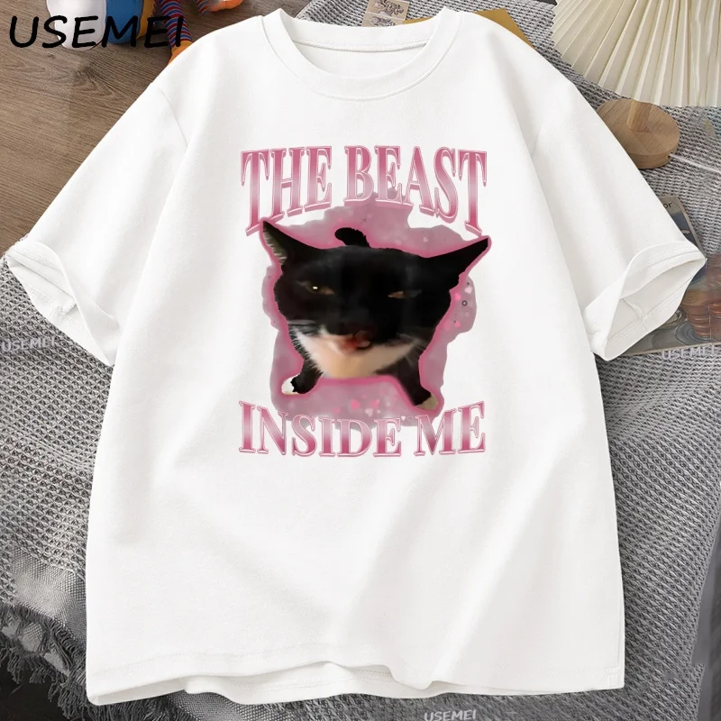 The Beast Inside Me T-shirts for Men Women Cute Silly Cat Funny Humor T Shirt Cotton Short Sleeve Round Neck Tshirt Mens Clothes
The Beast Inside Me T-shirts for Men Women Cute Silly Cat Funny Humor T Shirt Cotton Short Sleeve Round Neck Tshirt Mens Clothes