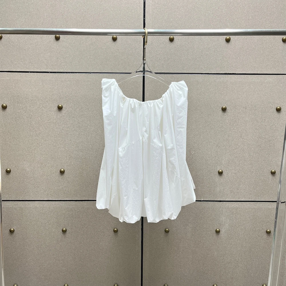 Summer Women's Cotton Blend Off-Shoulder Tank Top Loose Puff Sleeveless Blouse Casual Solid White Black Bubble Hem Vest
Summer Women's Cotton Blend Off-Shoulder Tank Top Loose Puff Sleeveless Blouse Casual Solid White Black Bubble Hem Vest