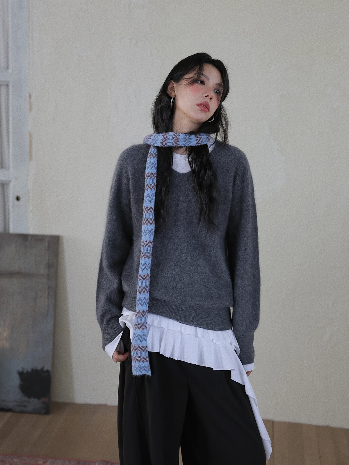 DR Wool Floing Crt V-Ne Slimming Knitted Top Women's Autumn Winter Outerwear Inner Match High Quali Feeling
DR Wool Floing Crt V-Ne Slimming Knitted Top Women's Autumn Winter Outerwear Inner Match High Quali Feeling