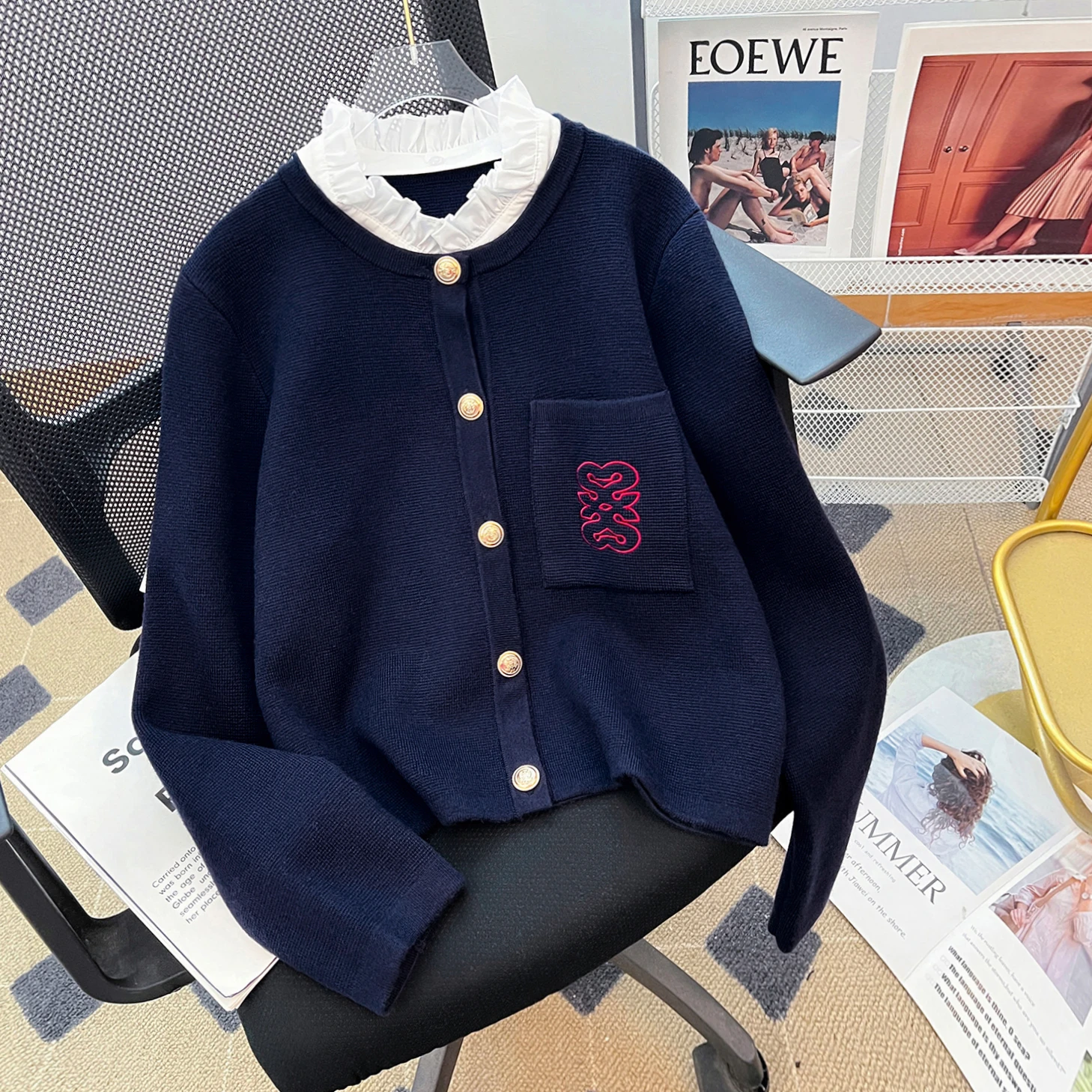 S Home съемный кружевной воротник или тюжет с вышивкой букв шерстяной вязаный открытый кардиган для женщин осень-зима Thi
S Home съемный кружевной воротник или тюжет с вышивкой букв шерстяной вязаный открытый кардиган для женщин осень-зима Thi