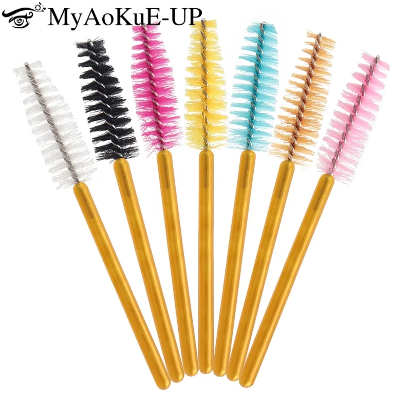 50Pcs Disposable Glitter Gold Eyelash Mascara Wands Mini Eye Lashes Brush Eyebrow Comb Extension Spoolies Makeup Beauty Tools
50Pcs Disposable Glitter Gold Eyelash Mascara Wands Mini Eye Lashes Brush Eyebrow Comb Extension Spoolies Makeup Beauty Tools