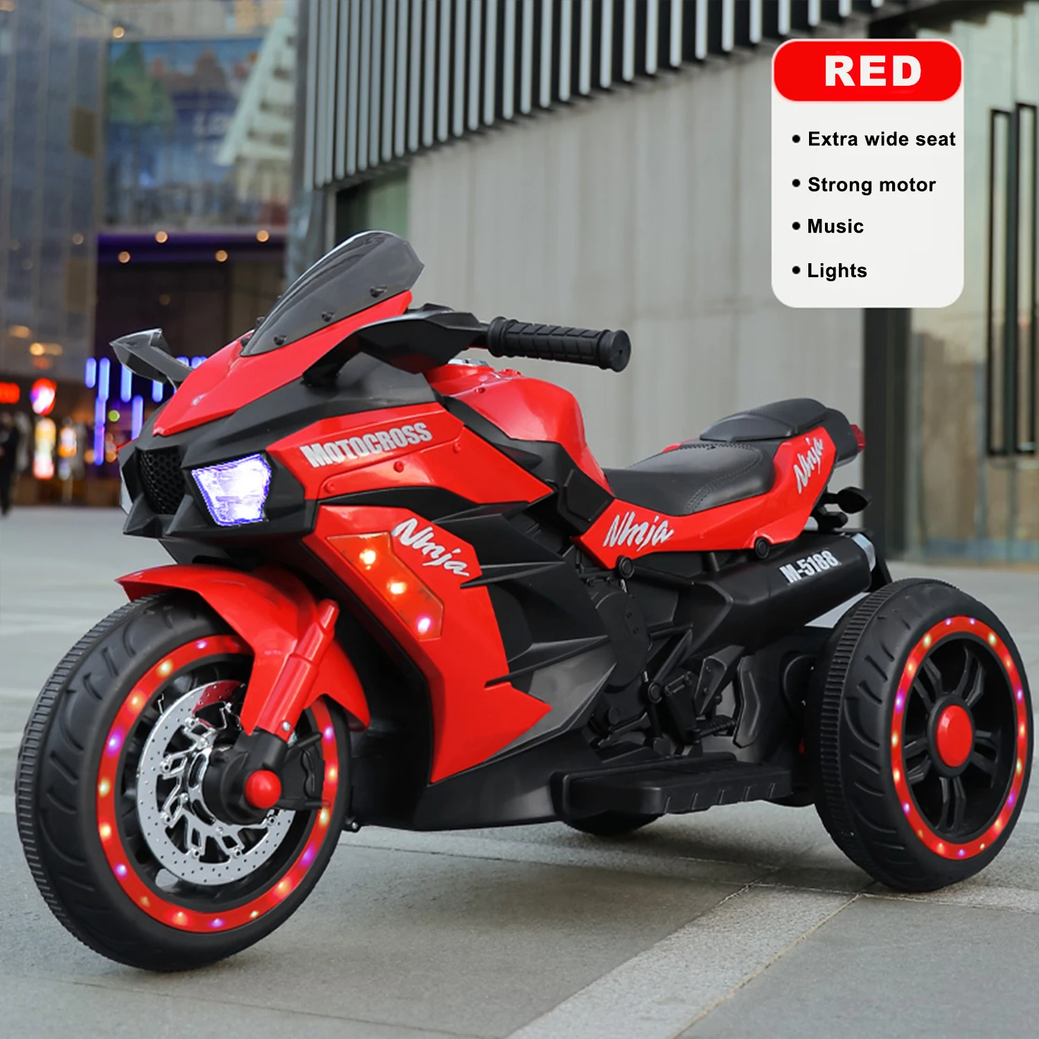 12V Battery Motorcycle,3Wheel Motorbike Kids Rechargeable Ride On Car Electric Cars Motorcycles--red Electric car for Kids toys
12V Battery Motorcycle,3Wheel Motorbike Kids Rechargeable Ride On Car Electric Cars Motorcycles--red Electric car for Kids toys