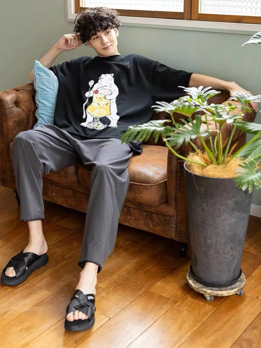 Summer 2026 Casual Style Cotton T-Shirt Unisex Short Sleeve round Neck Ice Cream Print Polar Bear Beverage Design Men Women
Summer 2026 Casual Style Cotton T-Shirt Unisex Short Sleeve round Neck Ice Cream Print Polar Bear Beverage Design Men Women